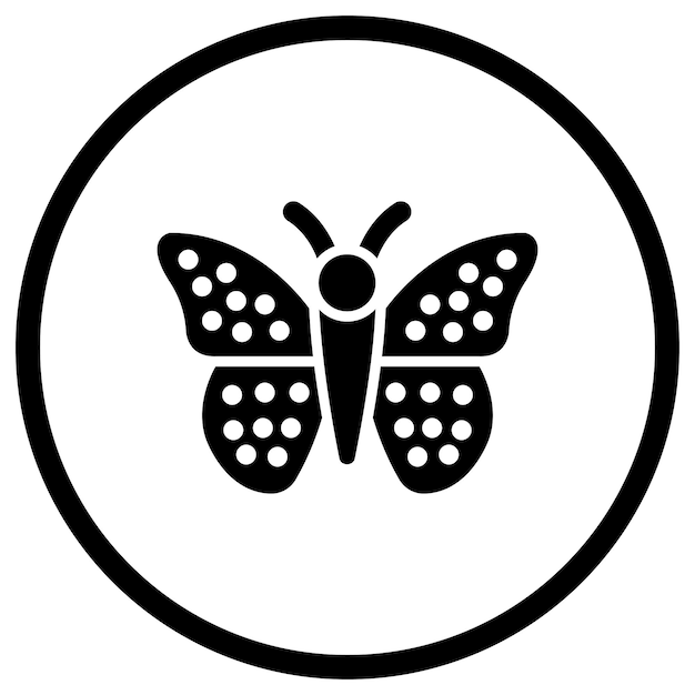 Ilustración del diseño del icono vectorial de la mariposa