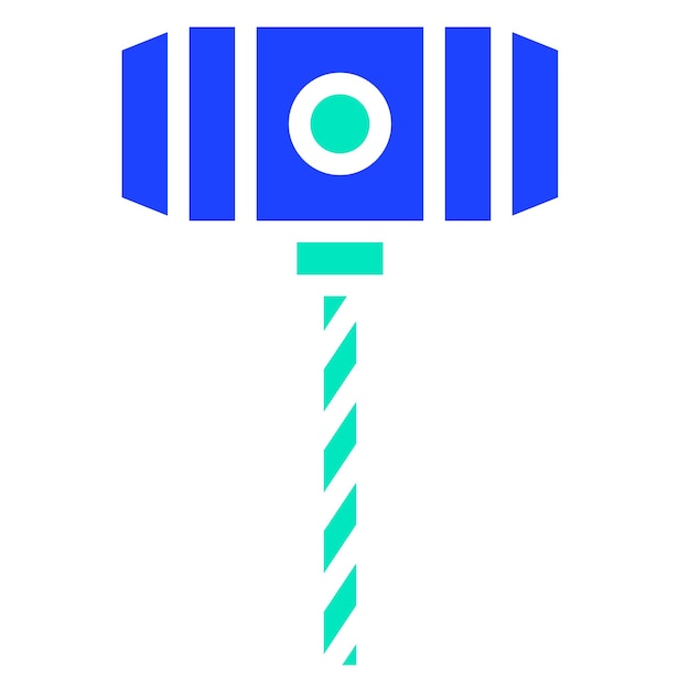 Ilustración del diseño del icono vectorial del martillo