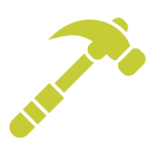 Ilustración del diseño del icono vectorial del martillo