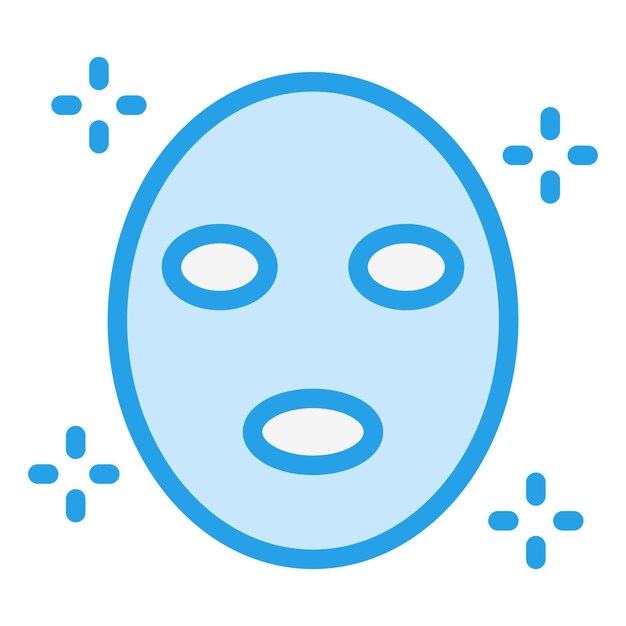 Ilustración del diseño del icono vectorial de la máscara facial