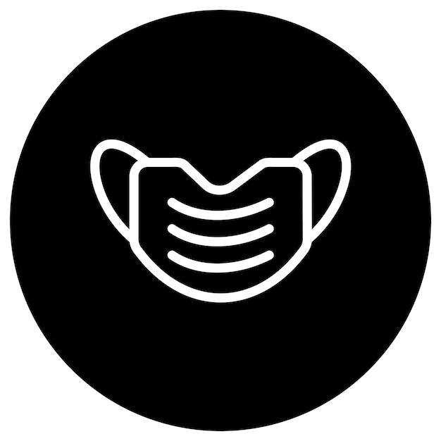 Ilustración del diseño del icono vectorial de la máscara médica