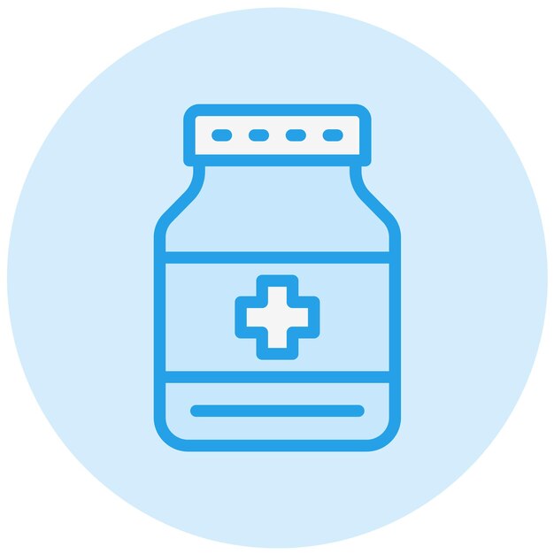 Ilustración del diseño del icono vectorial de la medicina
