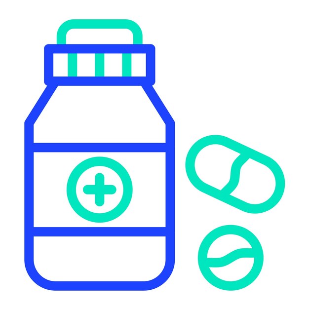 Ilustración del diseño del icono vectorial de la medicina