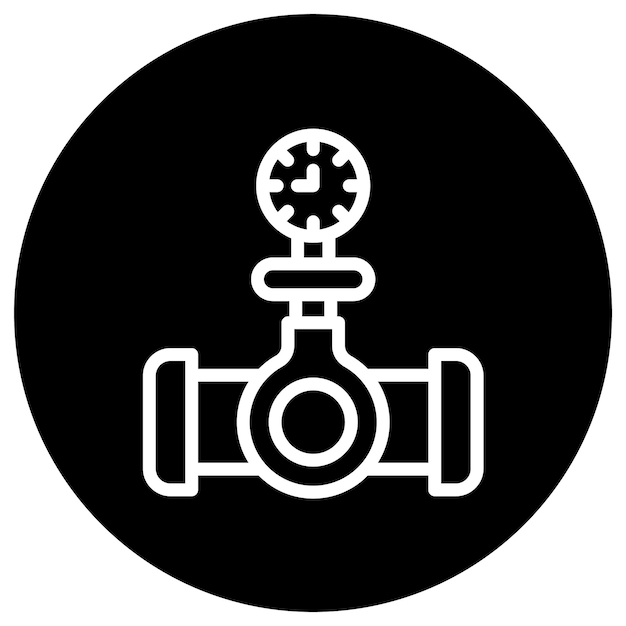 Ilustración del diseño del icono vectorial del medidor de presión