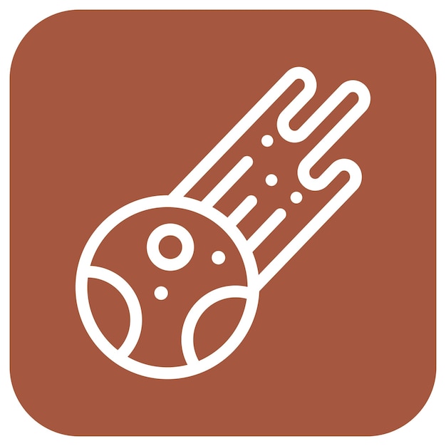 Ilustración del diseño del icono vectorial del meteorito