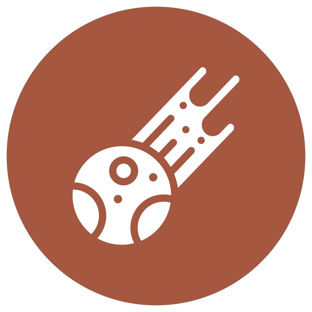 Ilustración del diseño del icono vectorial del meteorito