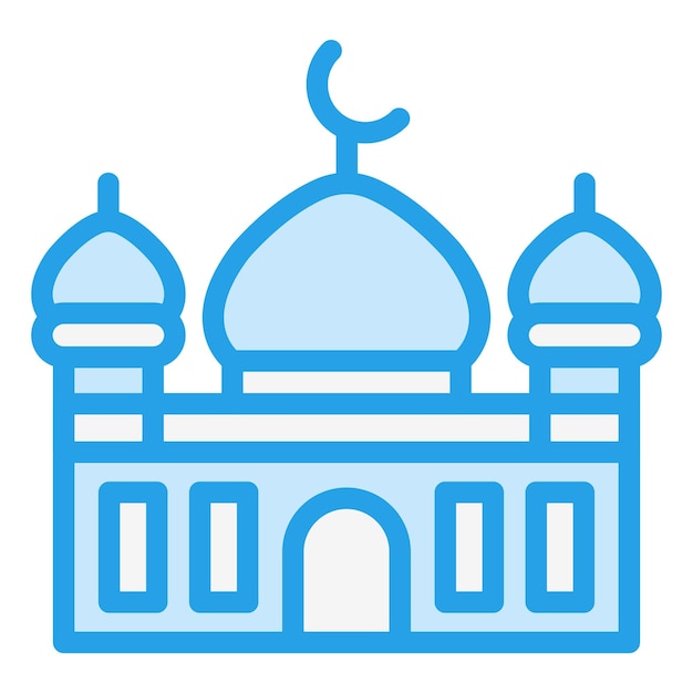 Ilustración del diseño del icono vectorial de la mezquita