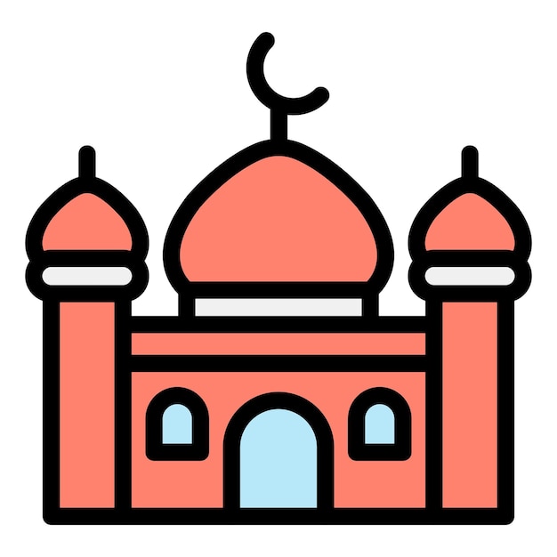 Ilustración del diseño del icono vectorial de la mezquita