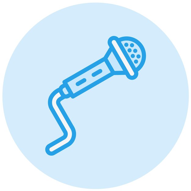 Ilustración del diseño del icono vectorial del micrófono