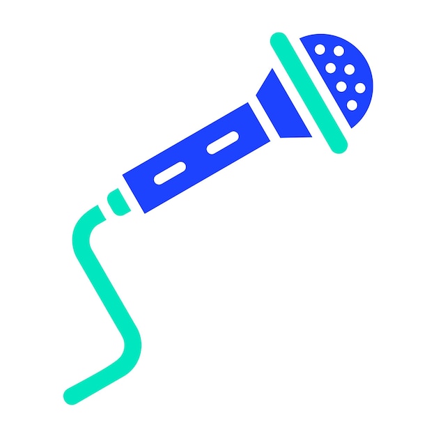 Ilustración del diseño del icono vectorial del micrófono