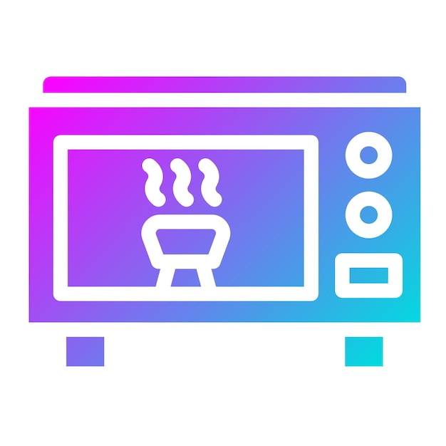 Ilustración del diseño del icono vectorial de microondas