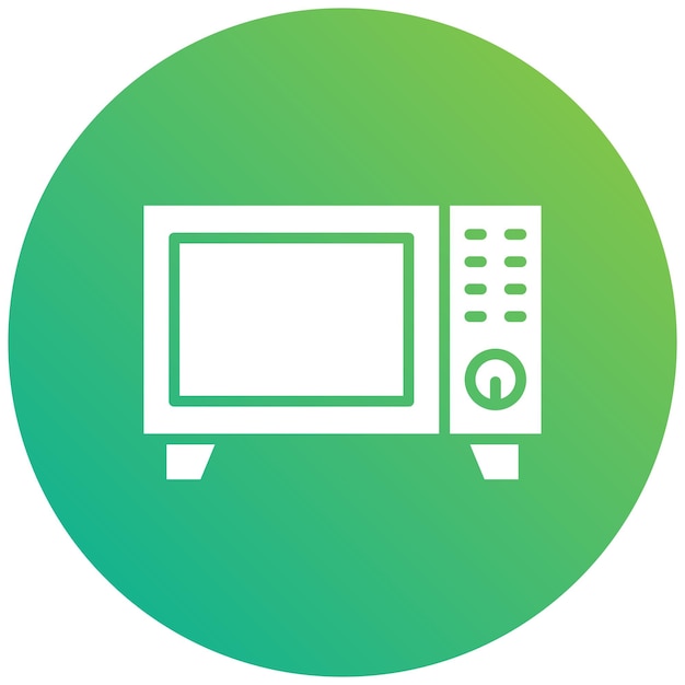 Ilustración del diseño del icono vectorial de microondas