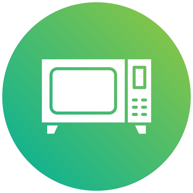 Ilustración del diseño del icono vectorial de microondas