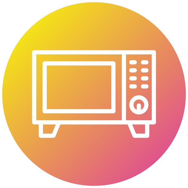 Ilustración del diseño del icono vectorial de microondas