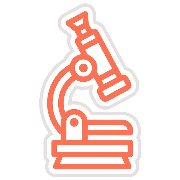 Ilustración del diseño del icono vectorial del microscopio