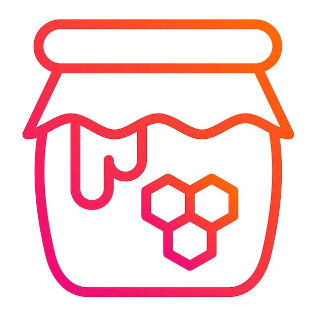 Ilustración del diseño del icono vectorial de miel