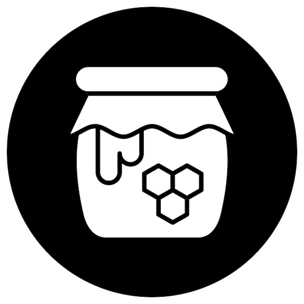 Ilustración del diseño del icono vectorial de miel