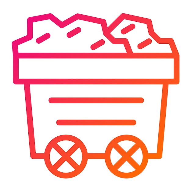 Ilustración del diseño del icono vectorial de la mina