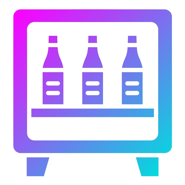 Ilustración del diseño del icono vectorial de la minibar