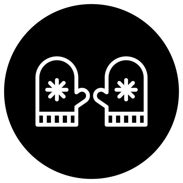Ilustración del diseño del icono vectorial de Mitten