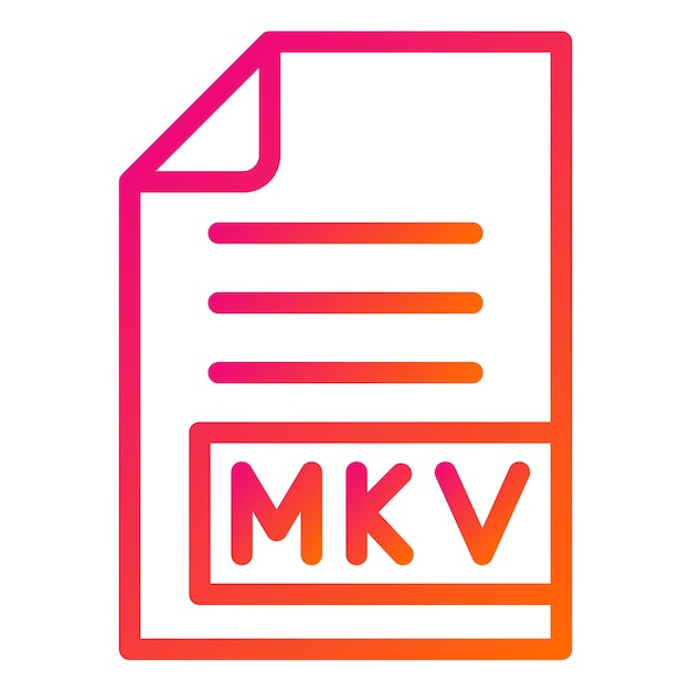 Ilustración del diseño del icono vectorial MKV