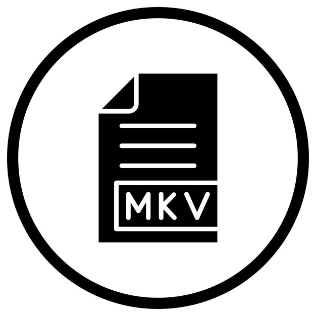 Ilustración del diseño del icono vectorial MKV