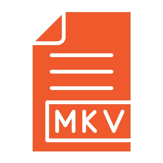 Ilustración del diseño del icono vectorial MKV