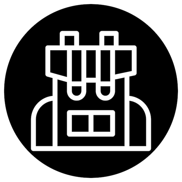 Ilustración del diseño del icono vectorial de la mochila