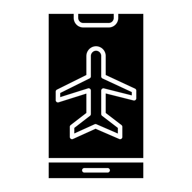Ilustración del diseño del icono vectorial del modo avión