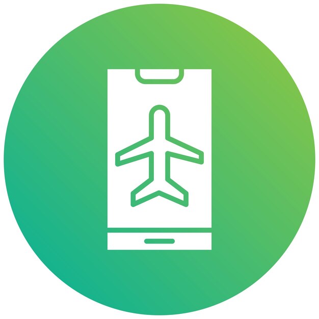 Ilustración del diseño del icono vectorial del modo avión