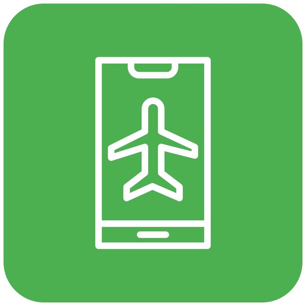 Ilustración del diseño del icono vectorial del modo avión