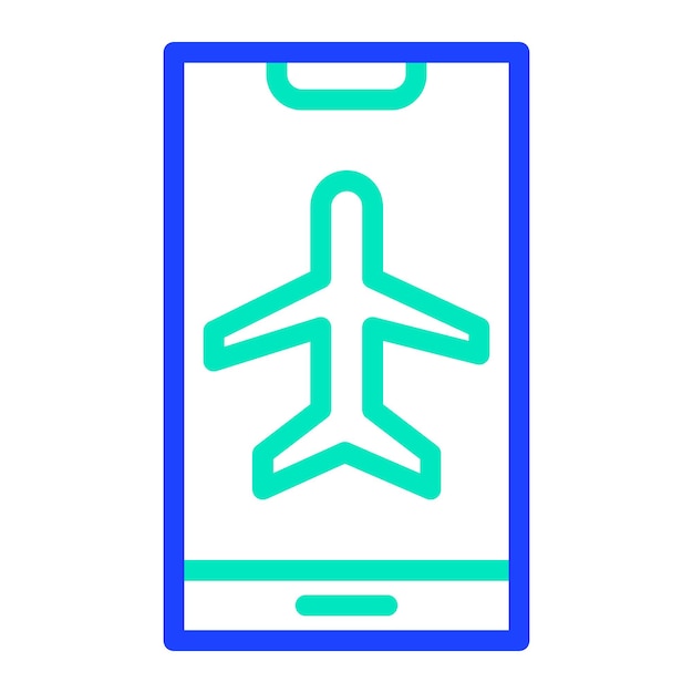 Ilustración del diseño del icono vectorial del modo avión
