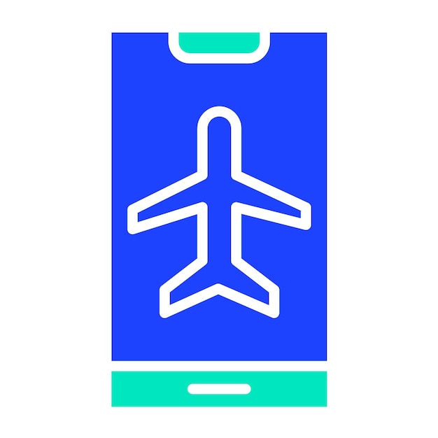 Ilustración del diseño del icono vectorial del modo avión