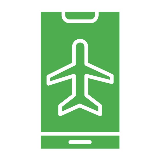 Ilustración del diseño del icono vectorial del modo avión