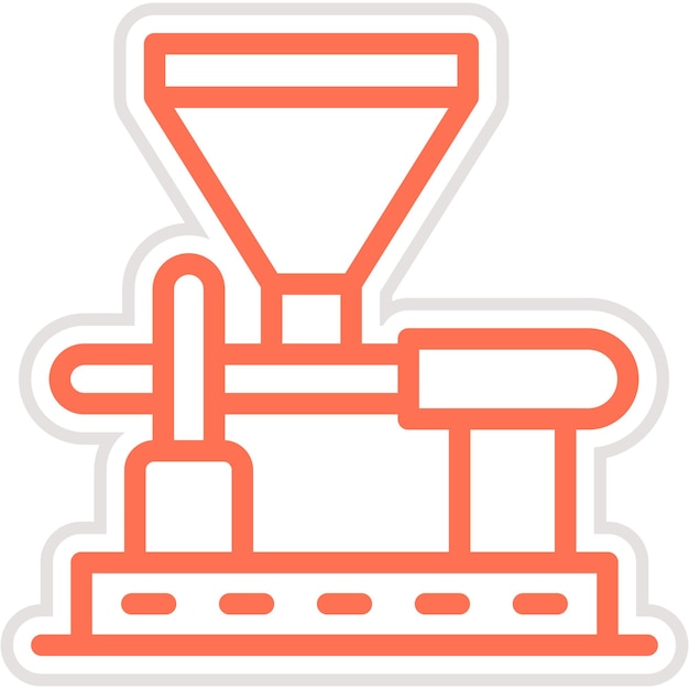 Ilustración del diseño del icono vectorial del molino de café