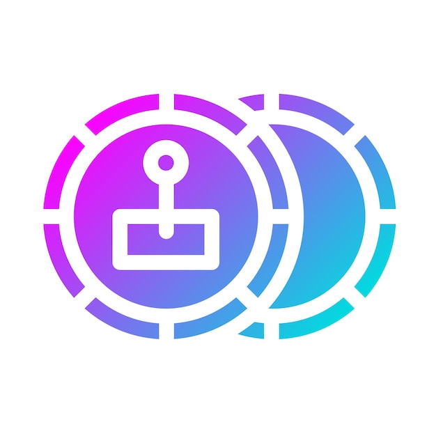 Ilustración del diseño del icono vectorial de la moneda