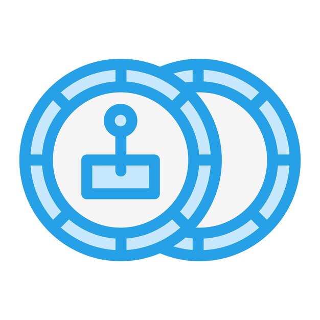 Ilustración del diseño del icono vectorial de la moneda