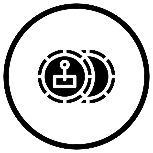 Ilustración del diseño del icono vectorial de la moneda
