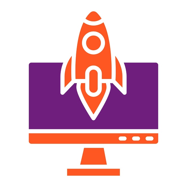 Ilustración del diseño del icono vectorial del monitor
