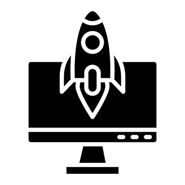 Ilustración del diseño del icono vectorial del monitor