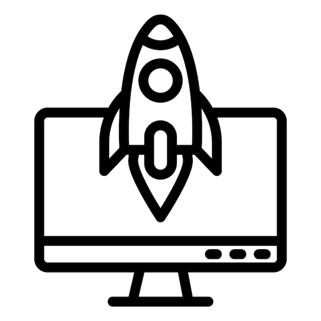 Vector ilustración del diseño del icono vectorial del monitor