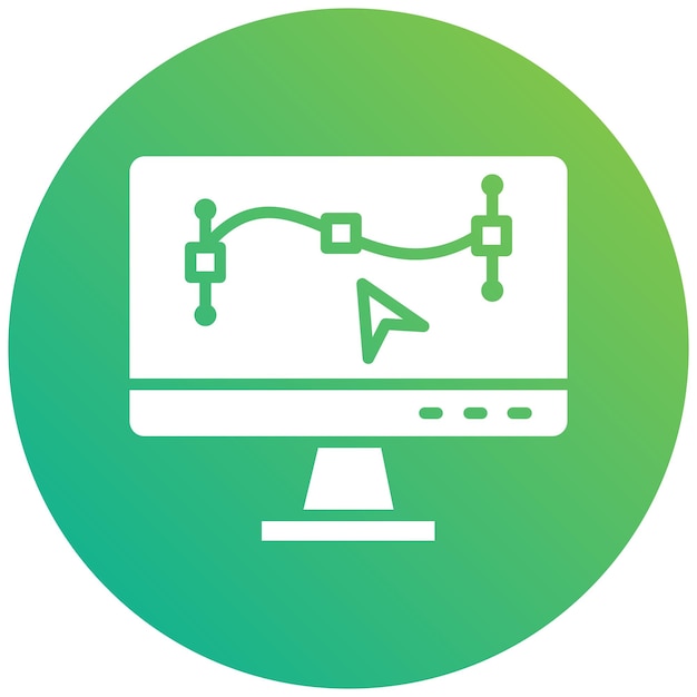 Ilustración del diseño del icono vectorial del monitor