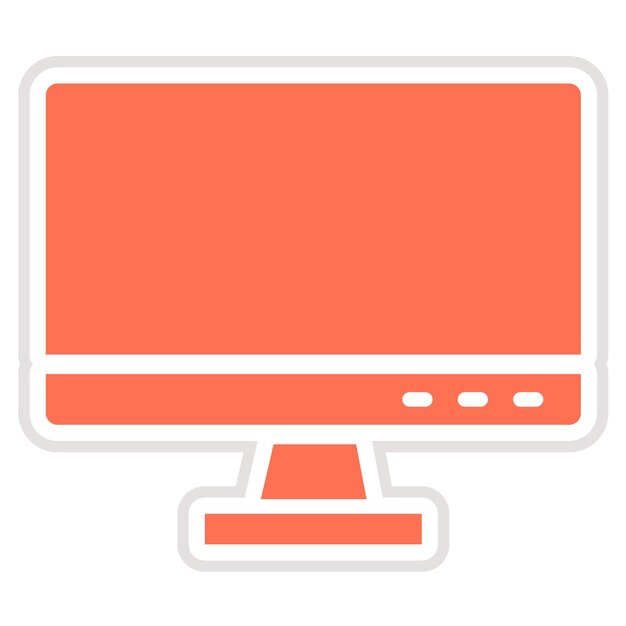 Ilustración del diseño del icono vectorial del monitor