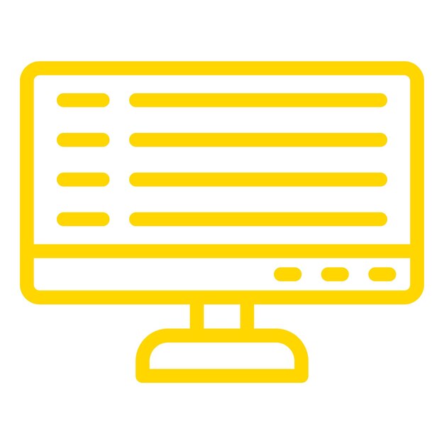 Ilustración del diseño del icono vectorial del monitor