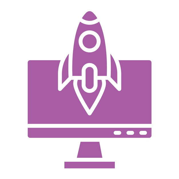 Ilustración del diseño del icono vectorial del monitor