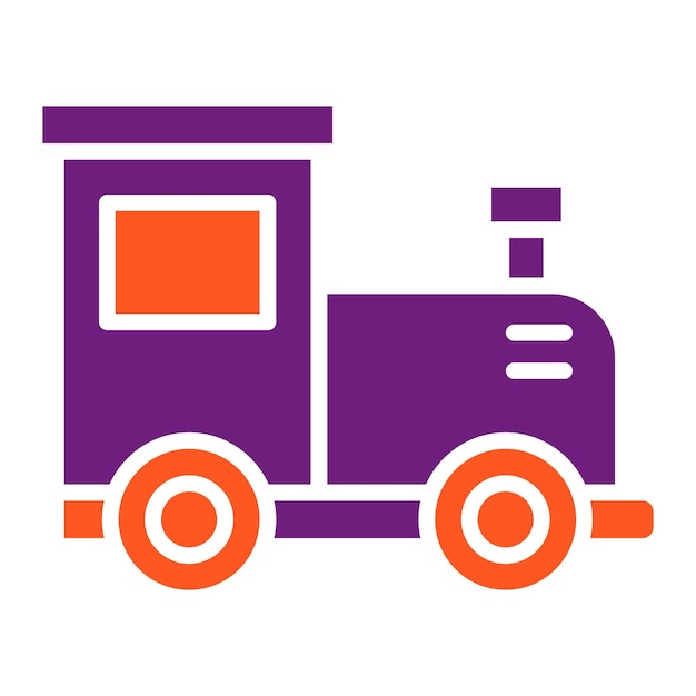 Ilustración del diseño del icono vectorial del motor del tren