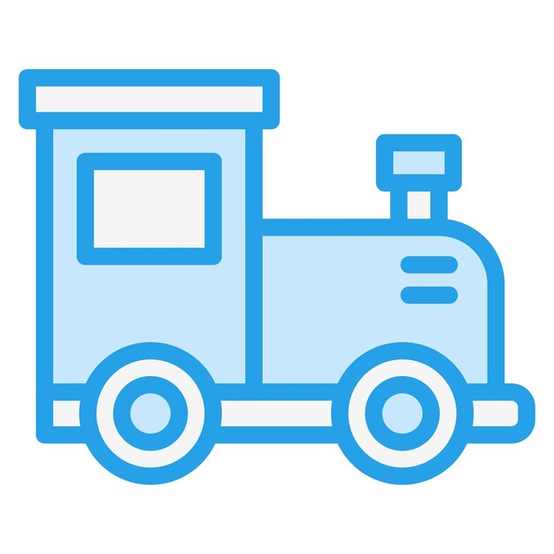 Ilustración del diseño del icono vectorial del motor del tren