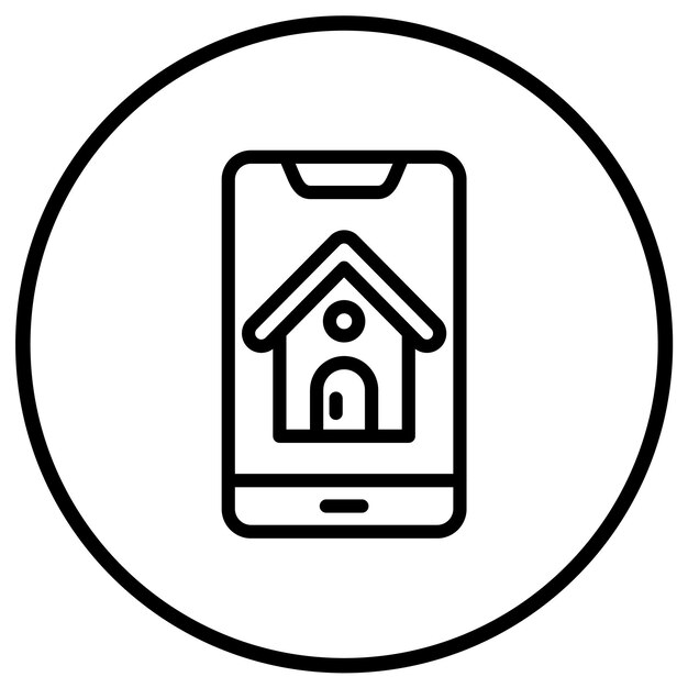 Ilustración del diseño del icono vectorial móvil