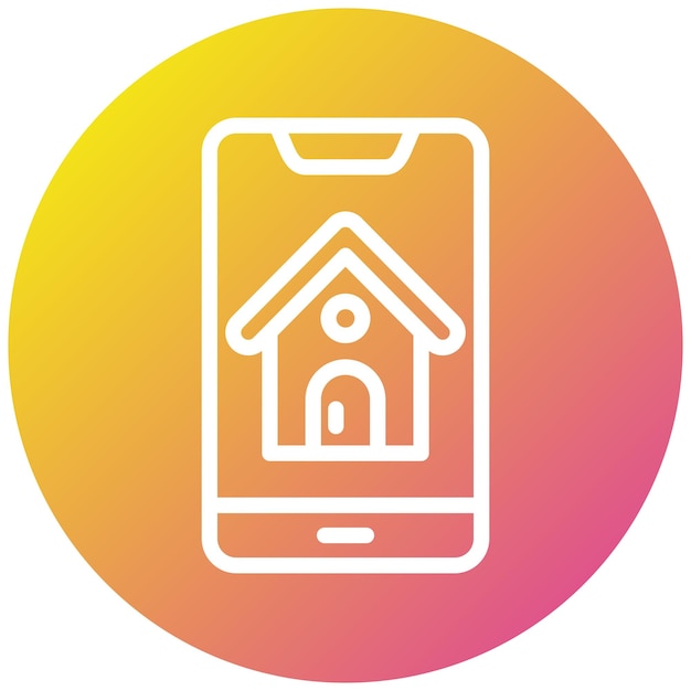 Ilustración del diseño del icono vectorial móvil