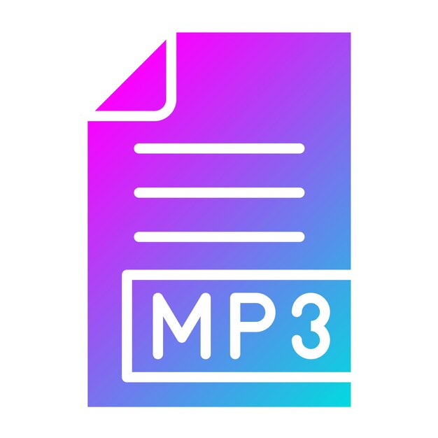 Ilustración del diseño del icono vectorial MP3